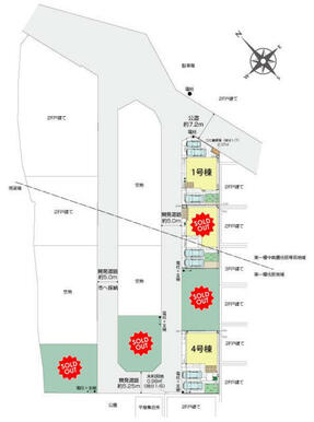 鶴ヶ島市藤金6区画 区画図