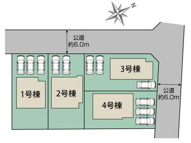 鶴ヶ島市羽折町4棟 区画図