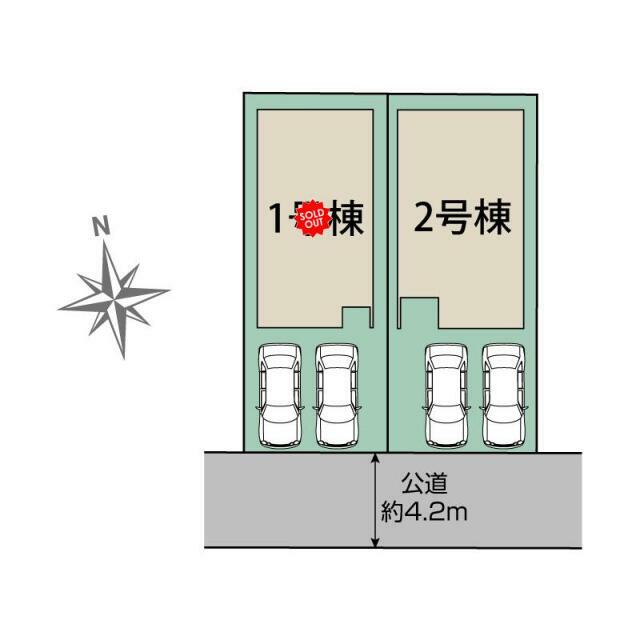 大府市北山町3丁目2棟 区画図