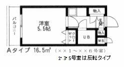401号室は反転タイプです