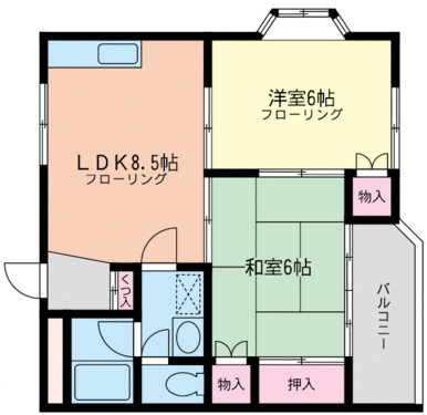 和室はフローリングに変更されてます