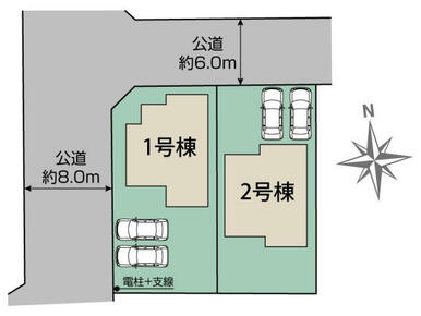 羽生市西4丁目2棟 区画図