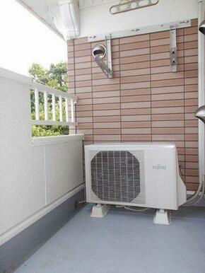 外からの目が気にならないバルコニーで洗濯物が干せます