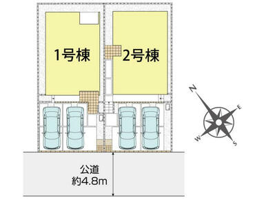 四街道市旭ケ丘4丁目2棟 区画図