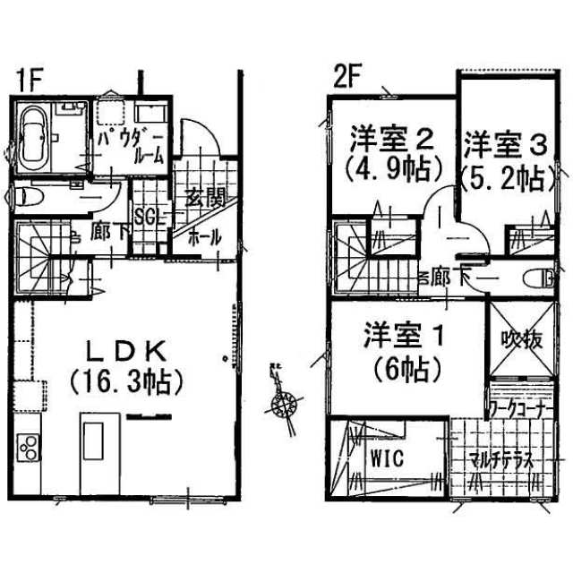 物件画像 福岡市南区 長住６丁目 (高宮駅) 2階建 3LDK