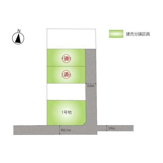 １号棟は東南角地で陽射しがたっぷり差し込みます。心地よい光と風に包まれる快適な住環境です。