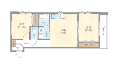 忙しい朝を助けてくれる。キッチンと洗面所が近い間取り