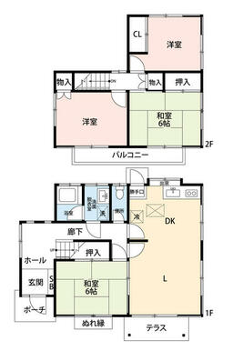 収納スペースが充実した間取りとなっております。