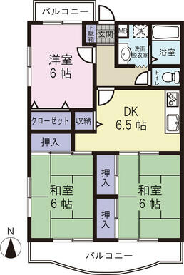 間取図は左右反転タイプです。ＤＫ隣の和室は洋室へ変更済み。