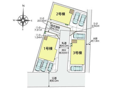 川越市今成2丁目3棟 区画図
