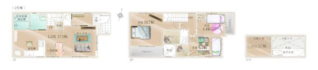 物件画像 福岡市西区 福重３丁目 (姪浜駅) 2階建 3LDK