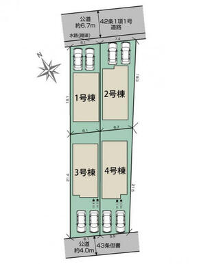 草津市木川町4期4棟 区画図