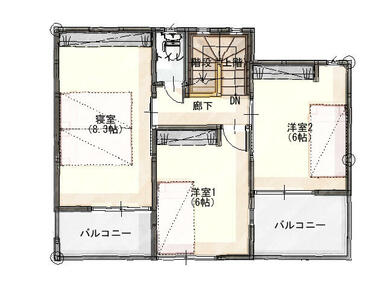 ２階間取り図