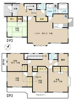 書斎、小屋裏収納もある５ＳＬＤＫの大型戸建です♪