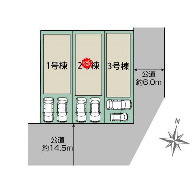 札幌市東区北27条東7丁目3棟 区画図