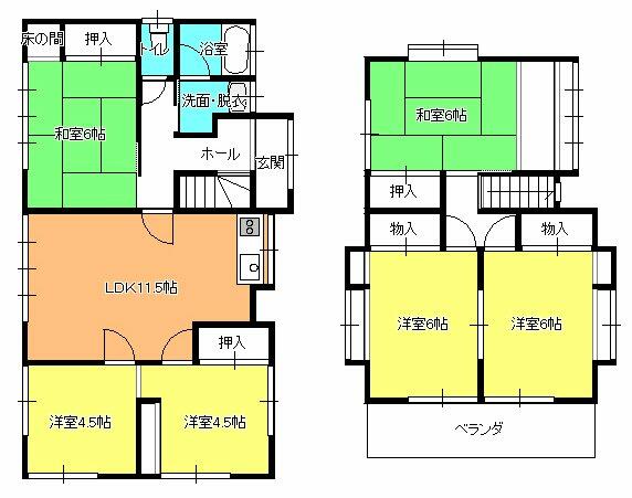 坂戸市 西坂戸4丁目 (武州長瀬駅) 2階建 6LDK 坂戸市の売戸建