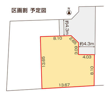 松前町北黒田４９．７２坪売土地　区画図