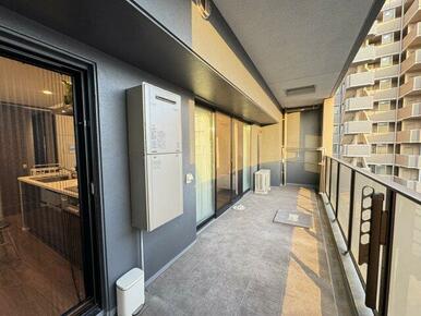 南向きのバルコニー