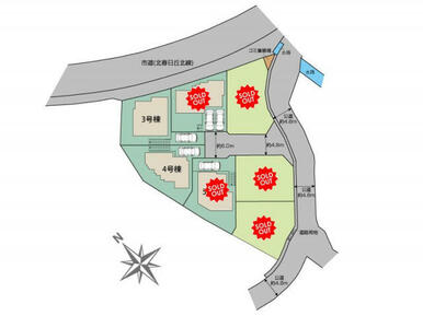 茨木市北春日丘1丁目7区画 区画図