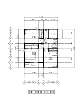 建築イメージ　２階平面図です