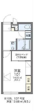 代表的な間取のため実際の間取とは異なる場合があります