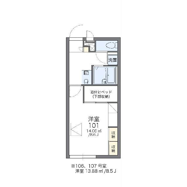 代表的な間取のため実際の間取とは異なる場合があります