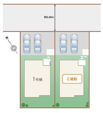 全体区画図になります。並列最大３台駐車可能です！