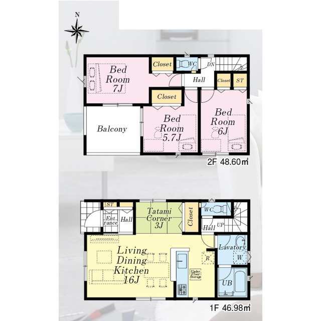 あきる野市 牛沼 (秋川駅) 2階建 3LDK あきる野市の新築売戸建住宅の