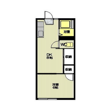バストイレ別、１ＤＫタイプのお部屋！