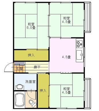 ２０２号は３Ｋの角部屋