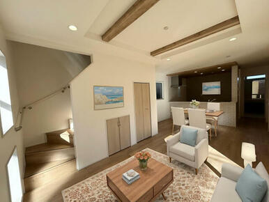 リビング CG加工でお部屋をイメージ。家具付の販売は行っておりません。