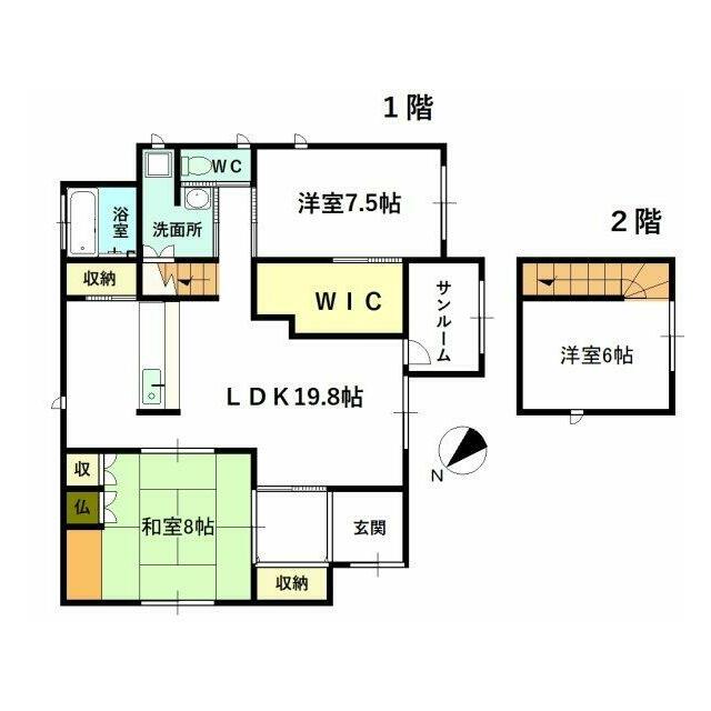 平屋のようにお使いいただける間取りになっています！