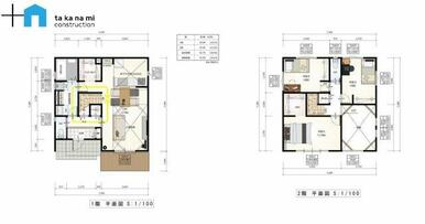 建物プラン例：建物価格2,024万円 高波建設※建物価格のみ、外構費用等含みません
