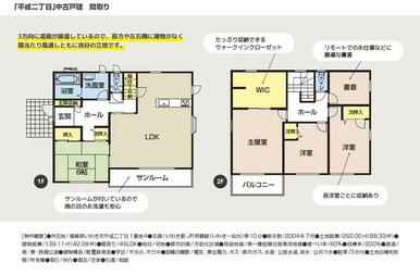 各部屋とも南向きでとても明るい室内です