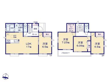 ＬＤＫ１７帖の４ＬＤＫ！全居室南向きで陽当たり良好です♪