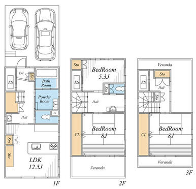 ３ＬＤＫ建物面積１１３．３３㎡広々住戸♪