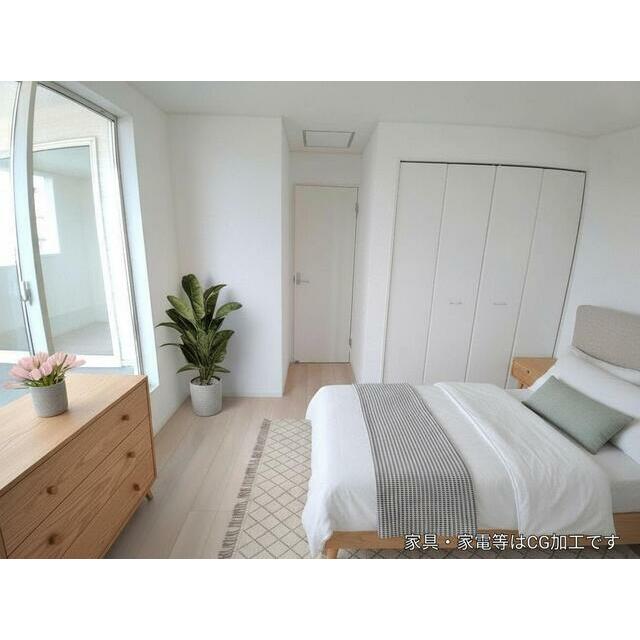 ※家具・調度品等はCG加工にて制作した配置イメージであり、本物件の価格には含まれません。 ３号棟　洋室