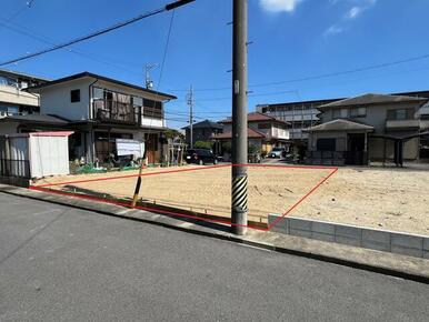 西側道路　南側から撮影