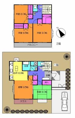 ４ＬＤＫの戸建てです、車庫付き