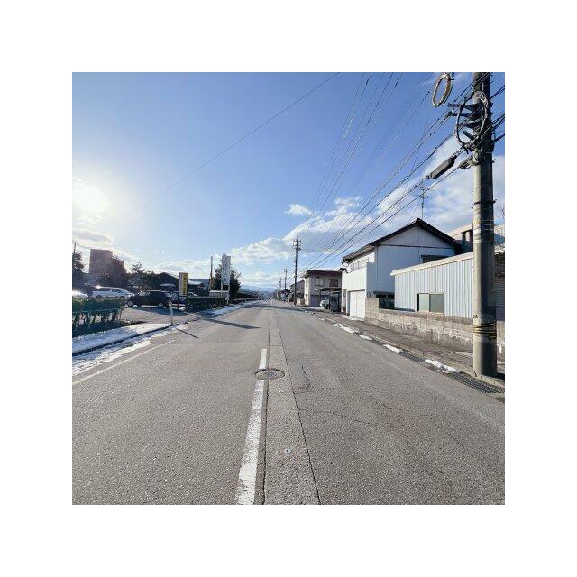 融雪装置付きの前面道路