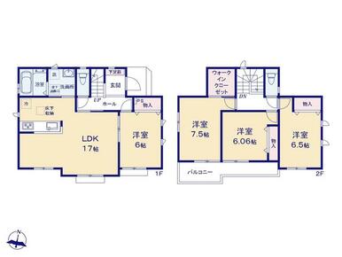 ＬＤＫ１７帖の４ＬＤＫ！全居室南向きで陽当たり良好♪