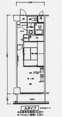 間取り図（Ａタイプ　左右反転）