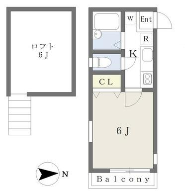 １Ｋロフト付き！角部屋