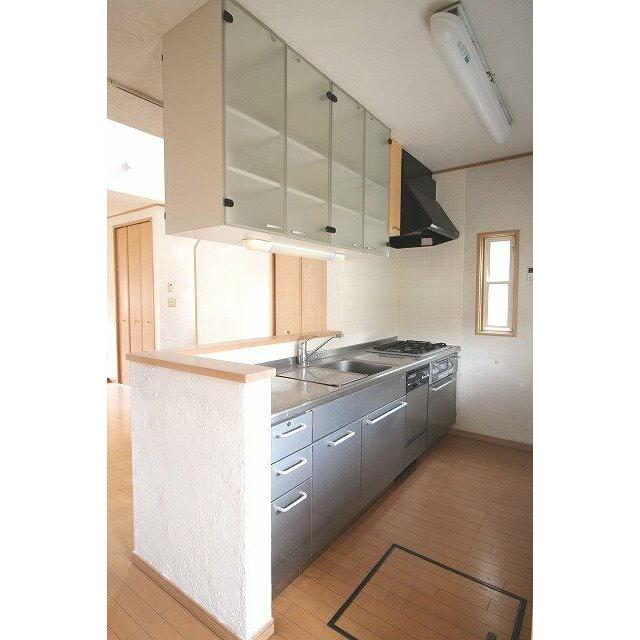 グリル付き３口ガスコンロのシステムキッチン