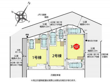 川越市並木新町3棟 区画図