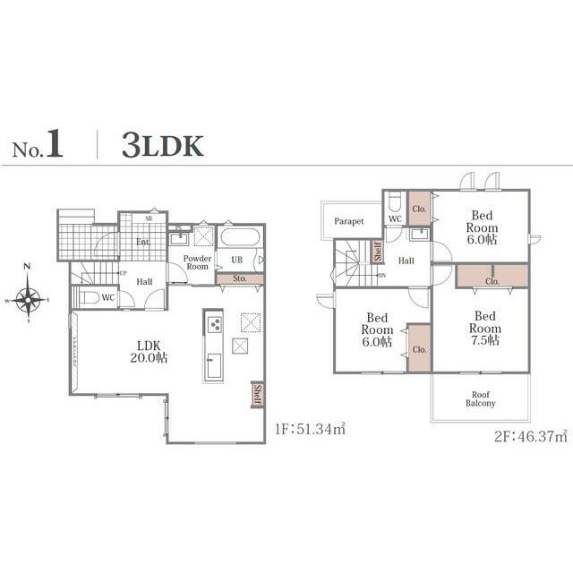 １号棟　間取り図