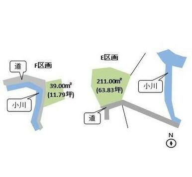 ■敷地面積：●２１１．００平米（６３．８２坪）●３９．００平米（１１．７９坪）