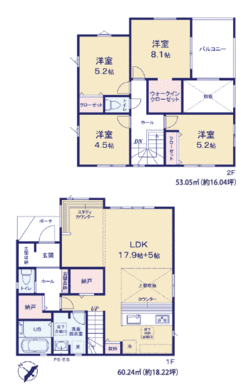 使いやすい４ＬＤＫの間取りです。