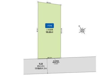 世田谷区赤堤2丁目1区画 区画図