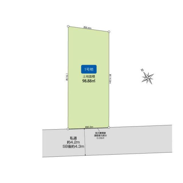 世田谷区赤堤2丁目1区画 区画図